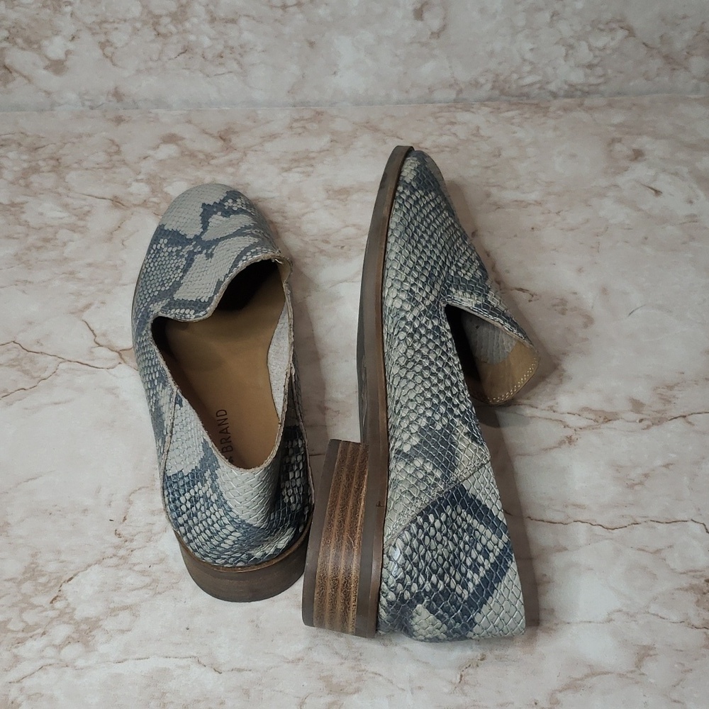 Lucky Brand Snakeskin Patterned Loafers Women's Shoes Size 8 - Picture 4 of 8